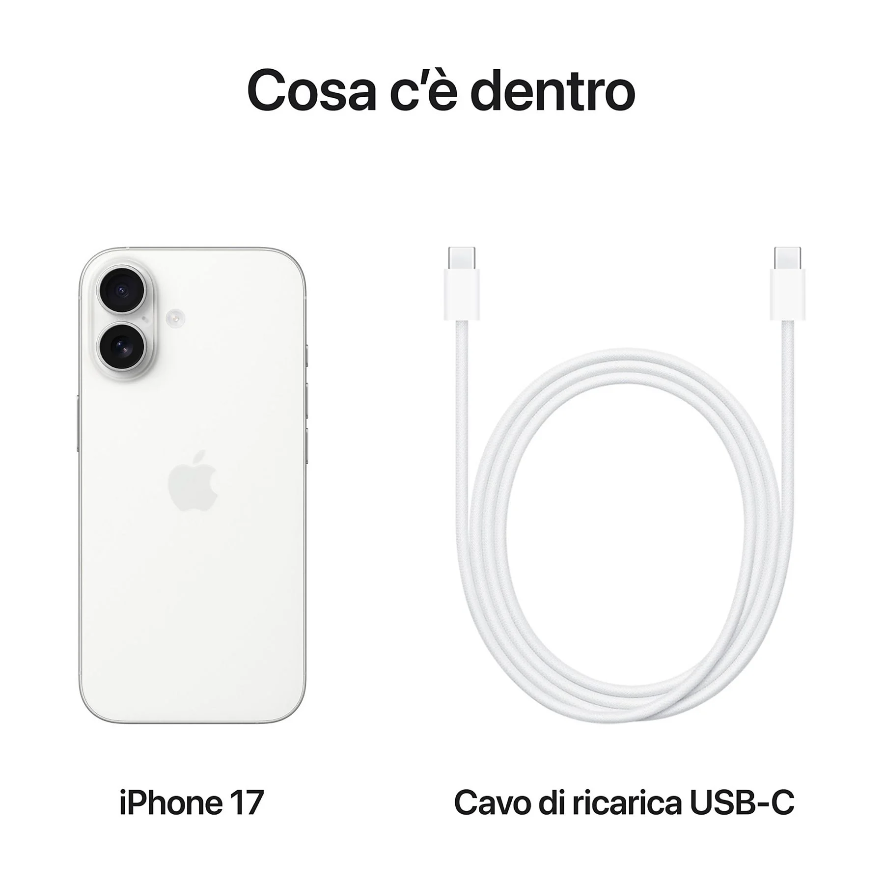 apple-iphone-17-bianco-256g-7.webp Apple iPhone 17 512GB Bianco – Display 6.3″ Super Retina OLED – Chip A19 – 5G - immagine 1