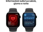 APPLE Watch Series 10 GPS 46mm in alluminio color Jet Black con cinturino Sport nero – S/M - immagine 5