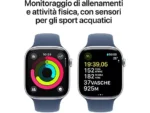 APPLE Watch Series 10 GPS 46mm in alluminio color Argento con cinturino Sport denim – M/L - immagine 6