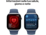 APPLE Watch Series 10 GPS 46mm in alluminio color Argento con cinturino Sport denim – M/L