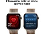 APPLE Watch Series 10 GPS + Cellular 46mm in titanio color oro con cinturino Loop in maglia milanese oro – S/M - immagine 5