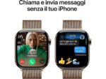 APPLE Watch Series 10 GPS + Cellular 46mm in titanio color oro con cinturino Loop in maglia milanese oro – S/M - immagine 10