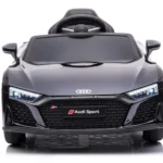 Auto Elettrica per Bambini Audi R8 Sport Nera 12V – Sedile in Pelle & Telecomando
