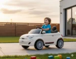 Auto Elettrica per Bambini Fiat 500 12V Bianco – Luci LED & Suoni - immagine 3