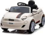 Auto Elettrica per Bambini Fiat 500 12V Bianco – Luci LED & Suoni
