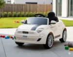 Auto Elettrica per Bambini Fiat 500 12V Bianco – Luci LED & Suoni - immagine 2