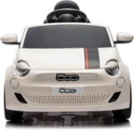Auto Elettrica per Bambini Fiat 500 12V Bianco – Luci LED & Suoni - immagine 5