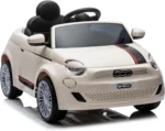Auto Elettrica per Bambini Fiat 500 12V Bianco – Luci LED & Suoni - immagine 7