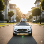 Auto Elettrica per Bambini Maserati Ghibli 12V Bianca – Telecomando & MP3 - immagine 6