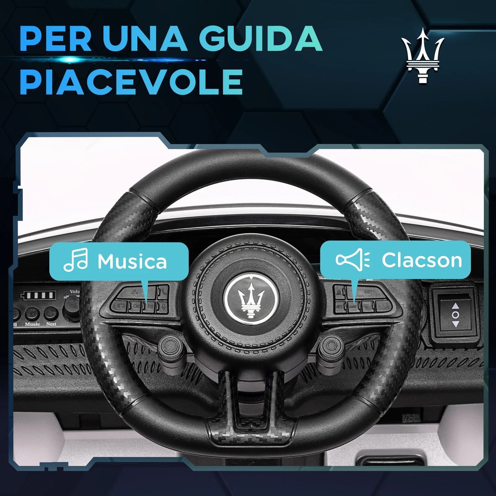 maserati-gran-turismo-folgore-grigia-7.webp Auto Elettrica per Bambini Maserati Gran Turismo Folgore 12V Bianca con Telecomando - immagine 1