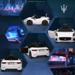 Auto Elettrica per Bambini Maserati Gran Turismo Folgore 12V Bianca con Telecomando - immagine 3