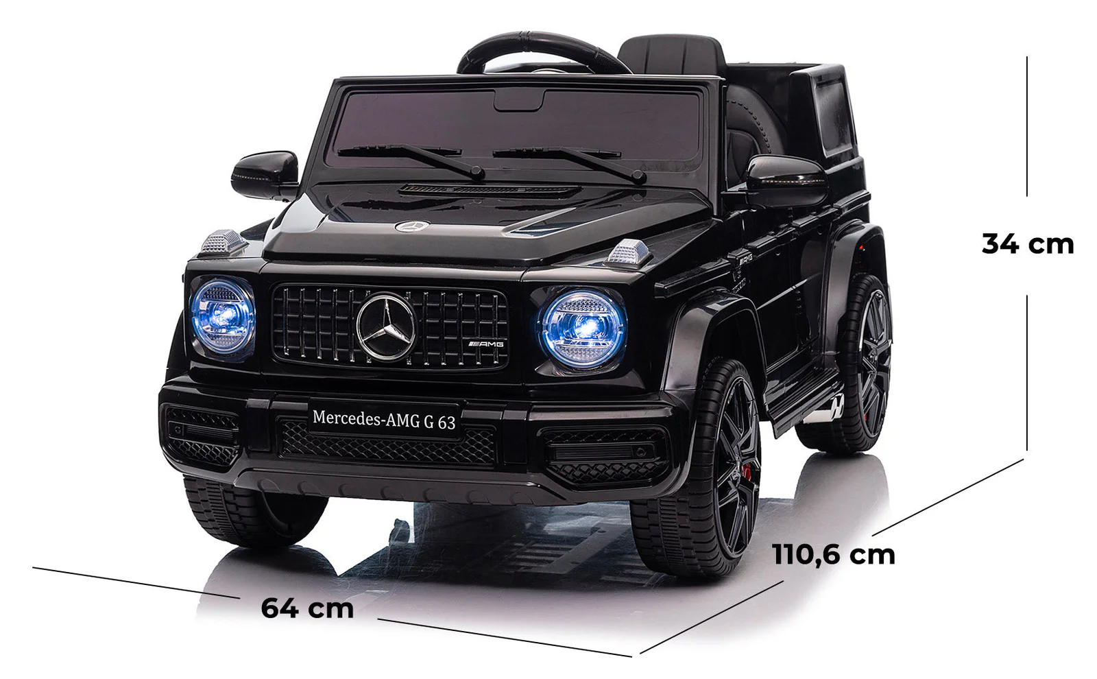 mercedes-amg-g63-nera-small-4.webp Auto Elettrica per Bambini Mercedes AMG G63 Small Nera 12V con Telecomando - immagine 1