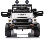 Auto Elettrica Bambini Toyota Cruiser 12V Bianca – Ruote Grandi & USB - immagine 7