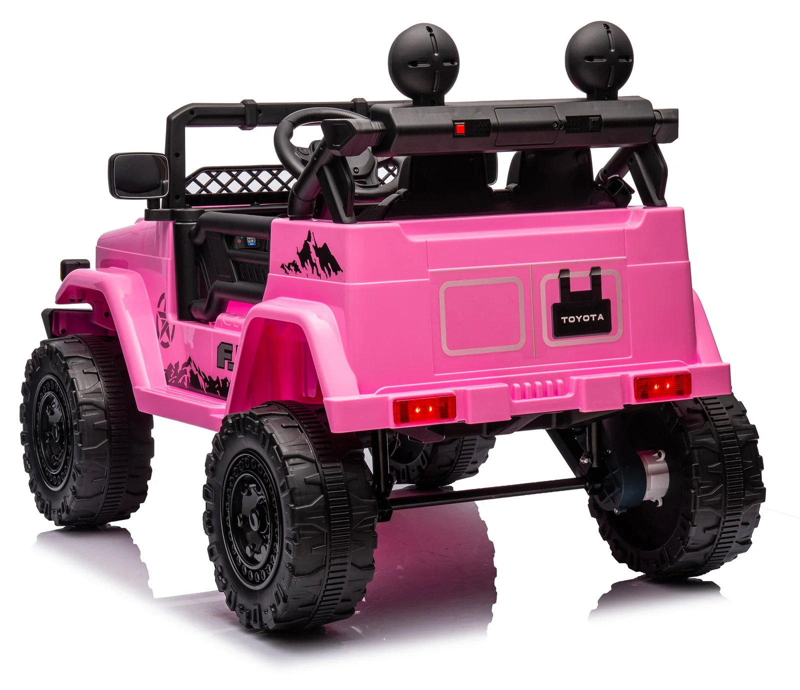 toyota-cruiser-12v-rosa-3.webp Auto Elettrica Bambini Toyota Cruiser 12V Rosa – 2 Motori & Sospensioni - immagine 1